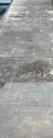 Steinfliesenweg vor der Reinigung